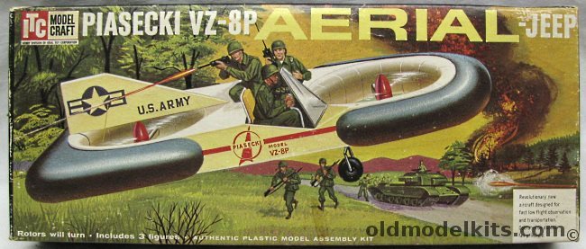 ITC 1/35 Piasecki VZ-8P or 59L Airgeep Aerial Jeep, 3674-98 plastic model kit